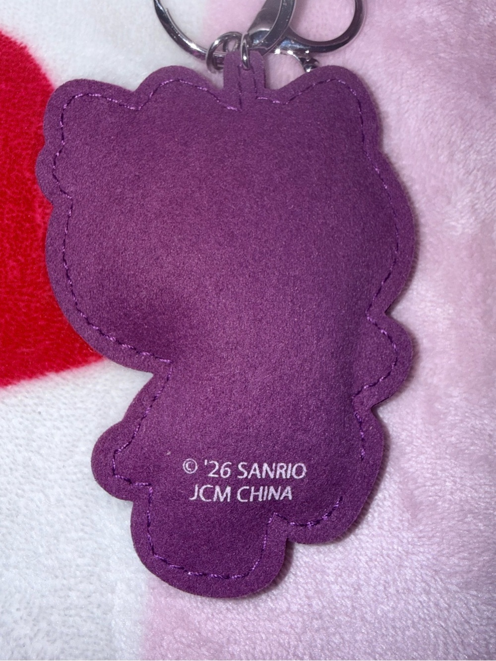NWT Sanrio Plush Keychain - Deep Purple Hello Kitty Silhouette - Picture 2 of 3
